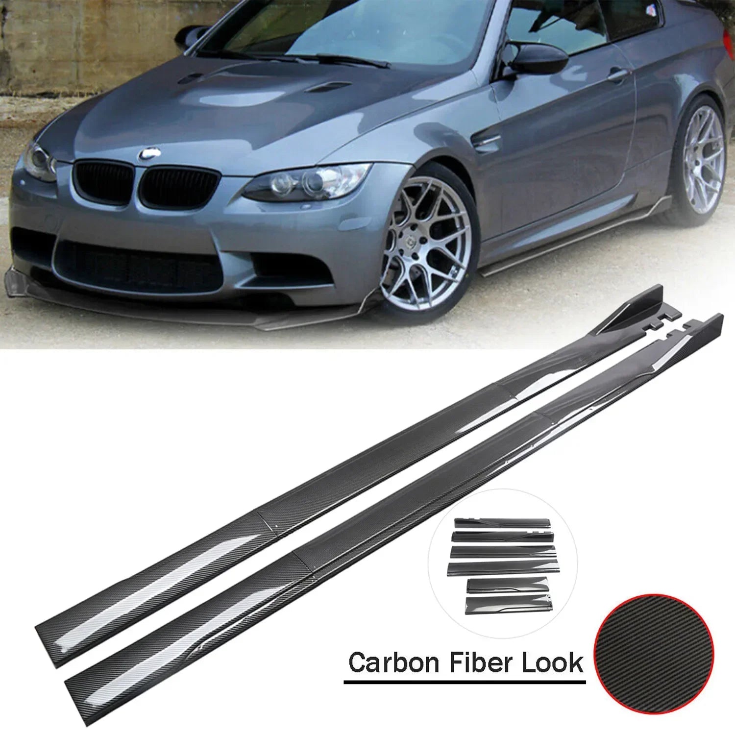 2M / 78.7" Side Skirt Universal BMW E90 E92 E93 325i 335i