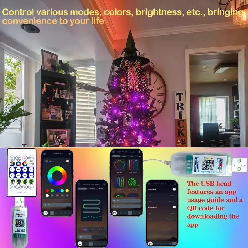 USB LED Strip Decorative Light — Car, Christmas, Halloween &amp; Festive Atmosphere