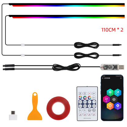 Universal Symphony RGB LED Streamer Ambient Light — USB App &amp; Remote, Tesla Model 3 / Y / S / X