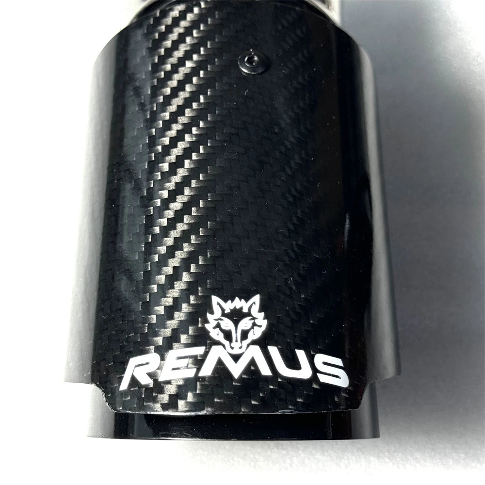 Black Carbon Fibre Exhaust Tip — VW Golf 7 / BMW E46 E90 E60