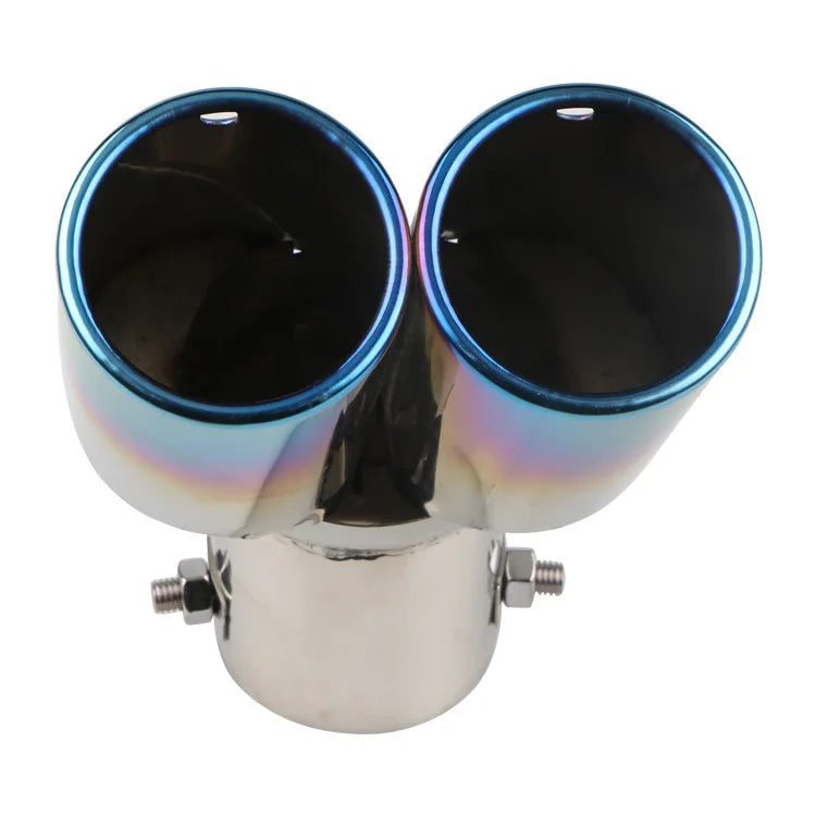 Universal One To Two Grilled Blue Tail Throat Double Pipe