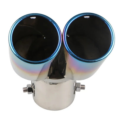 Universal One To Two Grilled Blue Tail Throat Double Pipe