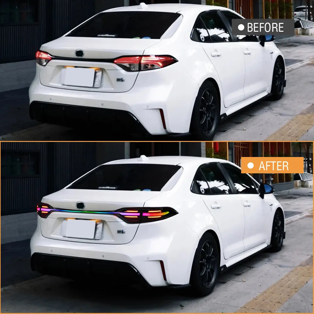 Toyota Corolla 2020–2024 RGB LED Tail Light Assembly — Sequential, Pair