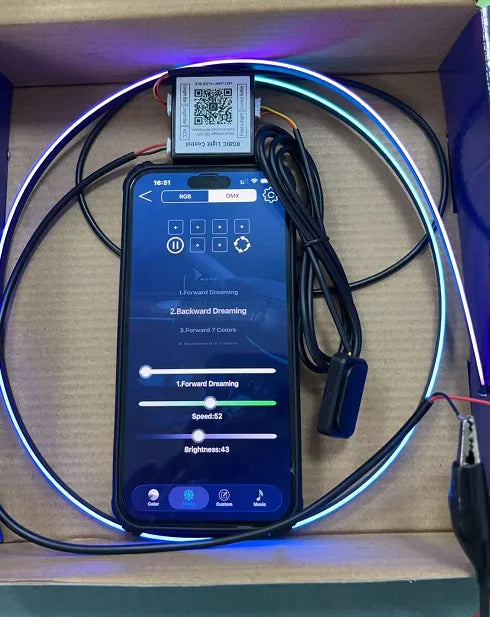 14 / 18-in-1 RGB Acrylic Car Ambient Light Kit — 64 / 213 Colour Symphony Streamer, App Control
