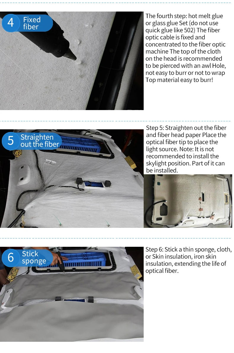 Car Starry Sky Ceiling Modified Flashing Starry Sky Double-Headed Voice-Controlled Rgbw Full-Color Breathing Ceiling Atmosphere Starry Sky Light with White Light