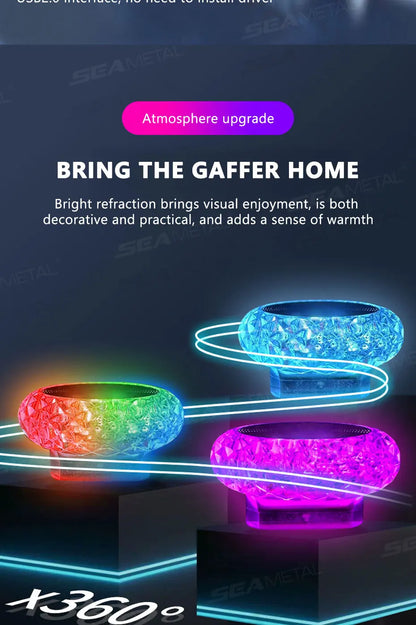 Portable USB Mini LED Car Ambient Atmosphere Lamp — Plug &amp; Play Interior Light