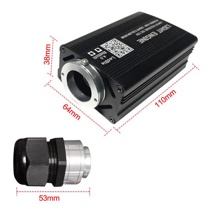 Car Starry Sky Fibre Optic Light — RGB 12W 8 Colour, Music &amp; Voice Control