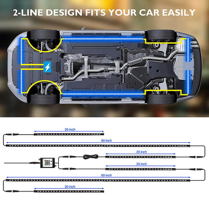 Car &amp; Motorcycle Underglow Neon RGB LED Atmosphere Light Strip — Customisable Flashing