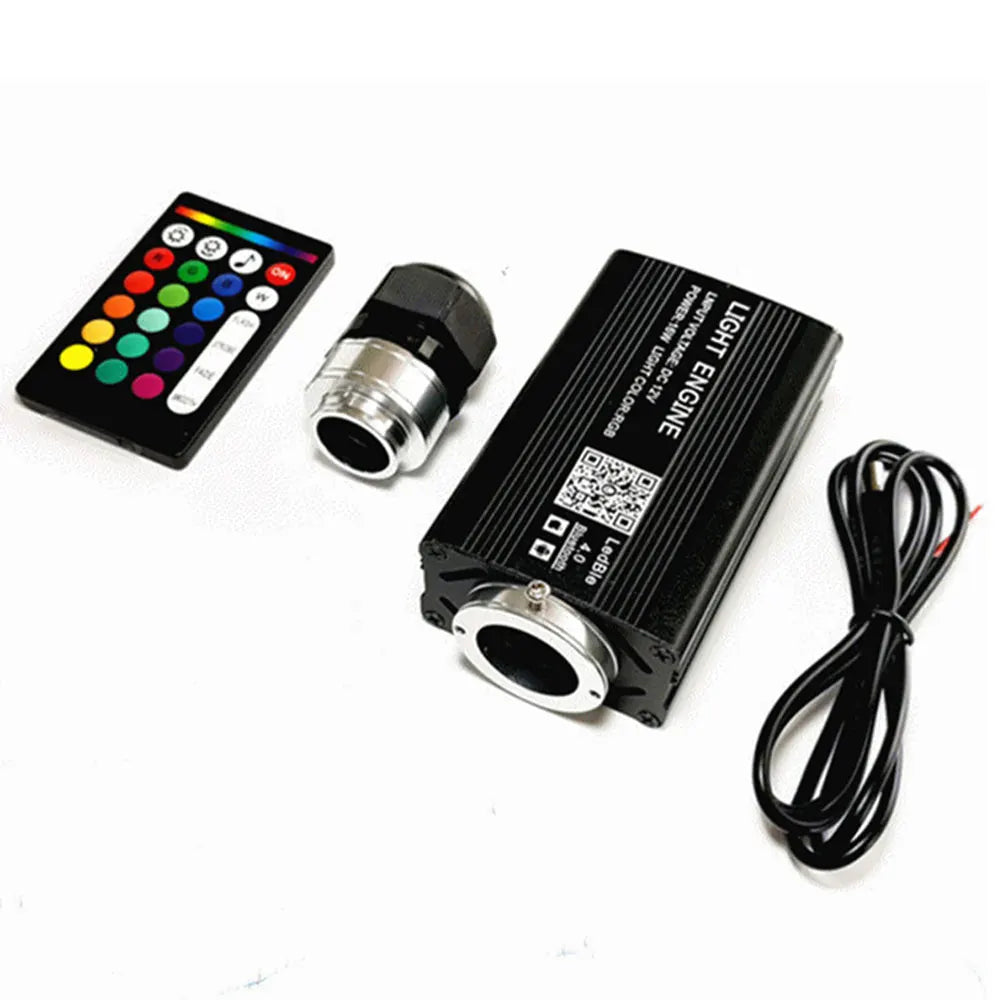 Car Starry Sky Fibre Optic Light — RGB 12W 8 Colour, Music &amp; Voice Control
