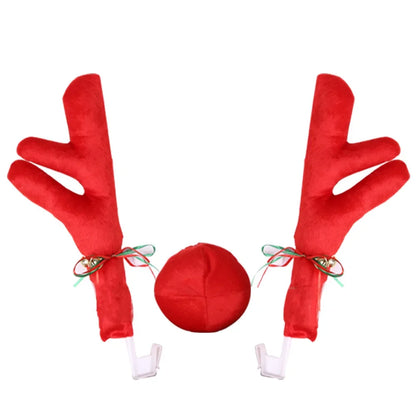 Christmas Car Decoration Kit — Reindeer Antlers &amp; Nose