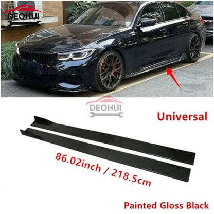 Universal Car Side Skirt 8 Pcs Winglet Splitters Lip Side Spoiler