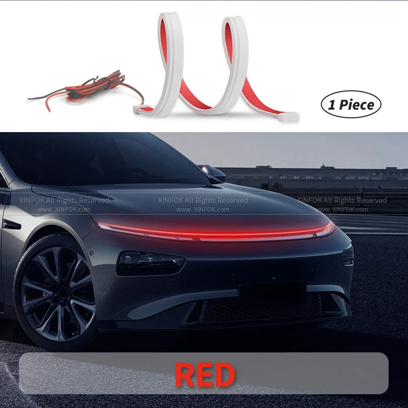 Universal LED Car Hood Ambient Light Strip — DRL Daytime Running Light 12V