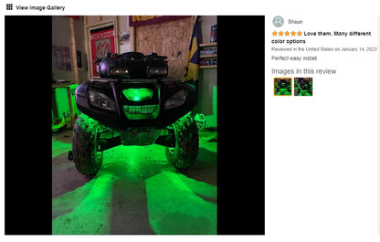 Honalia RGB LED Rock Lights — 4 / 6 / 8 / 10 / 12 Pod Kit, App Control, IP68