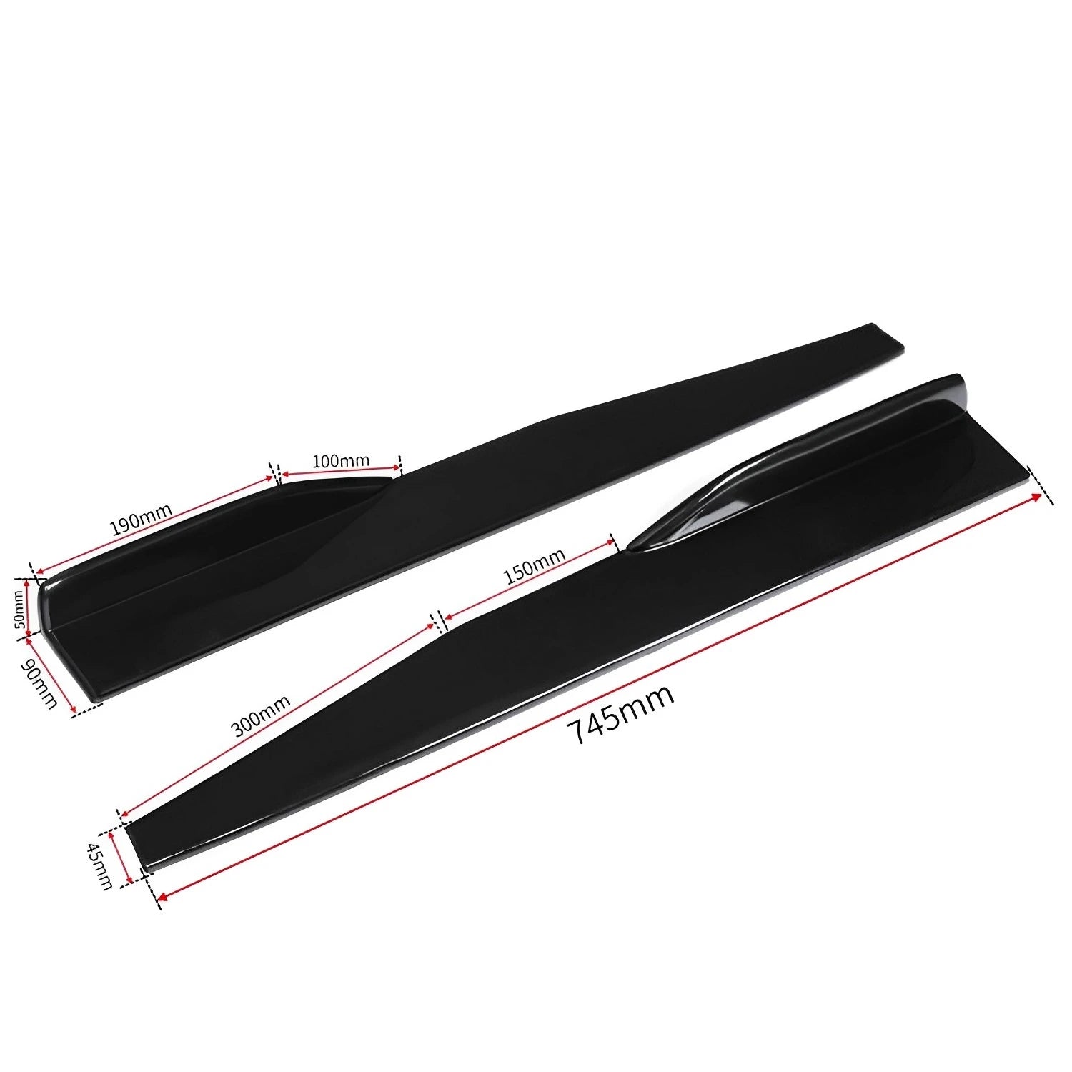 Universal Gloss Black Side Skirt