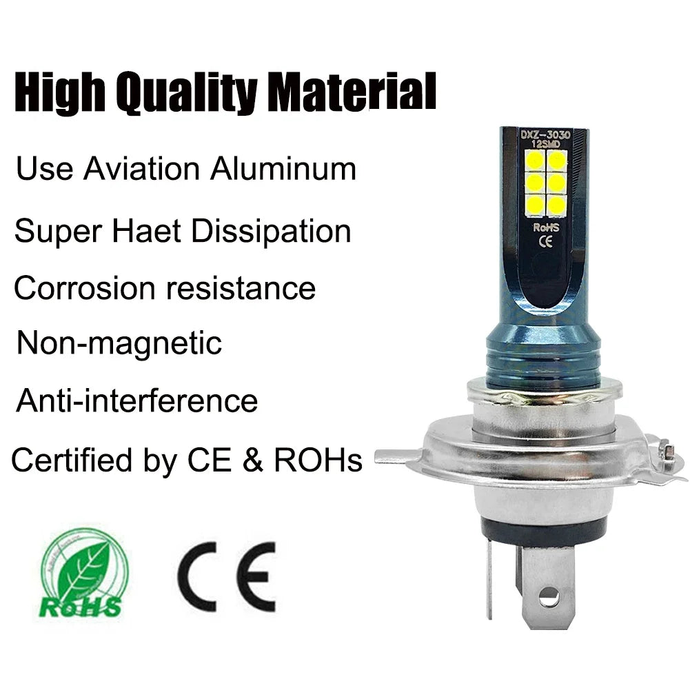 LED Headlight &amp; Fog Light Bulbs — H1 H3 H4 H7 H8 H9 H10 H11 9005 9006, 12000LM 80W 12V (Pair)
