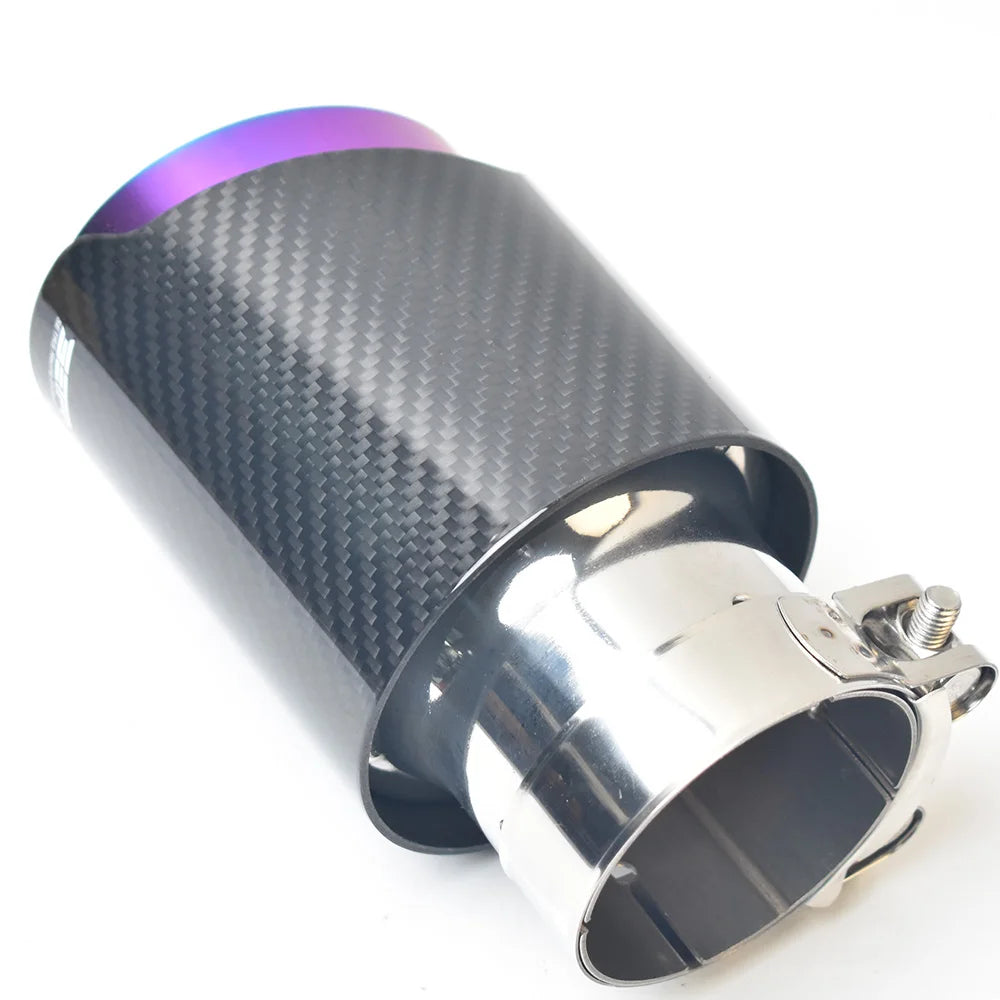 Universal Stainless Steel Muffler Tip Carbon Fiber