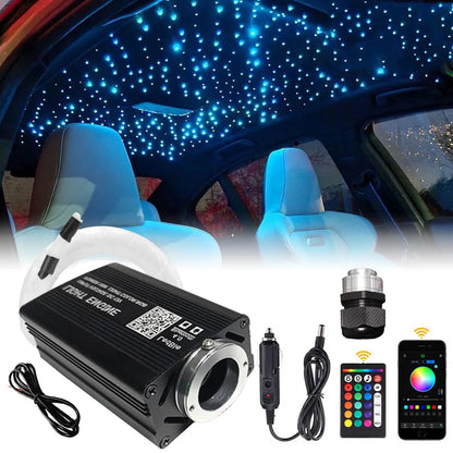 Car Starry Sky Fibre Optic Light — RGB 12W 8 Colour, Music &amp; Voice Control