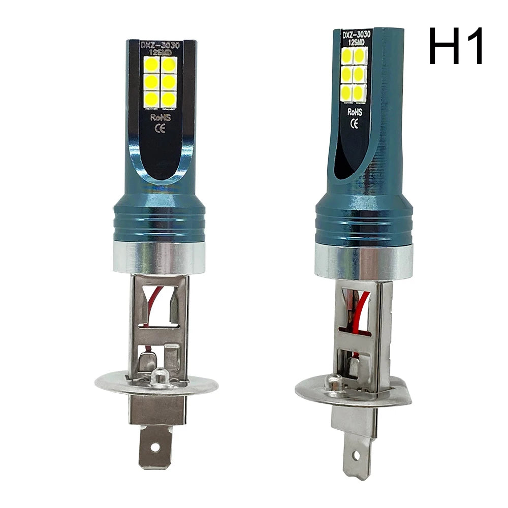 LED Headlight &amp; Fog Light Bulbs — H1 H3 H4 H7 H8 H9 H10 H11 9005 9006, 12000LM 80W 12V (Pair)