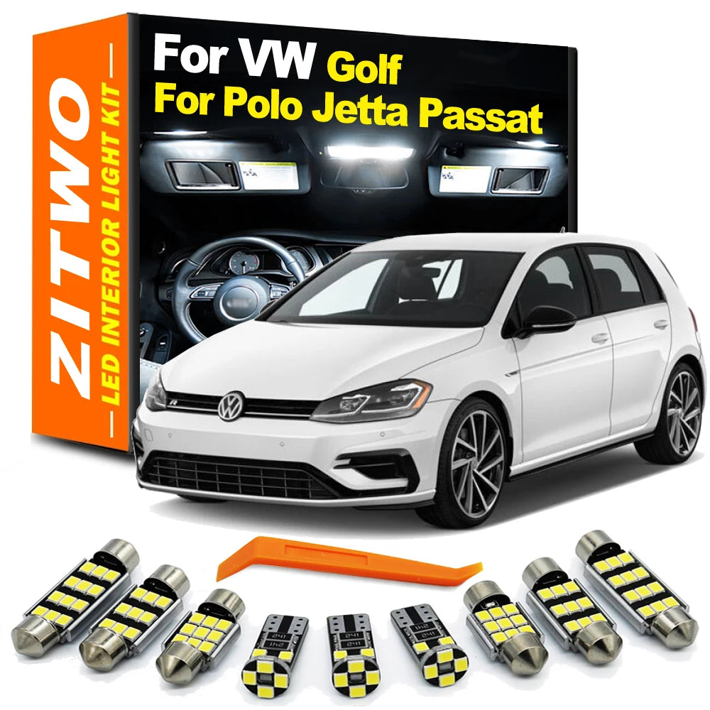 No Error LED Interior Light Kit — VW Golf MK4 MK5 MK6 MK7 / Jetta / Passat B5 B6 B7 / Polo 6R 6C 9N
