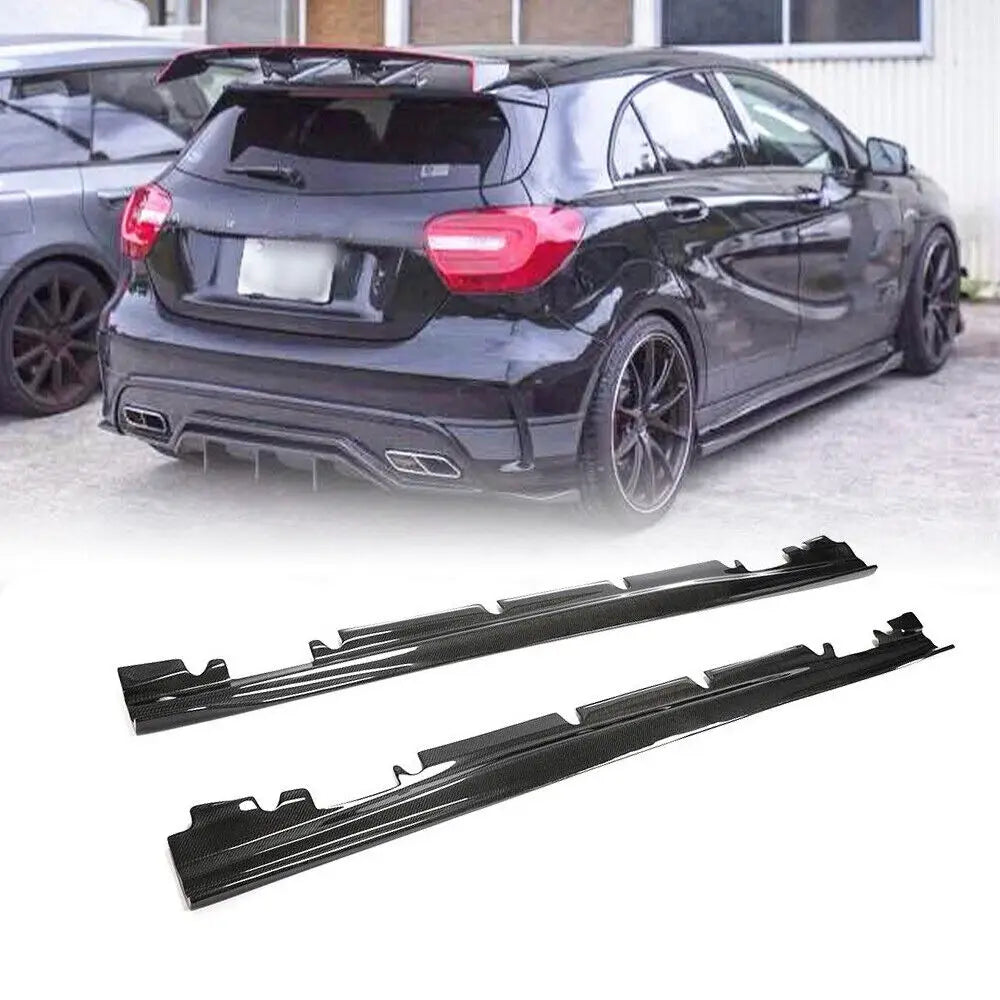 Carbon Fiber Side Skirts Mercedes Benz W176 A200 A250 W117 C117 CLA A 200 180 250