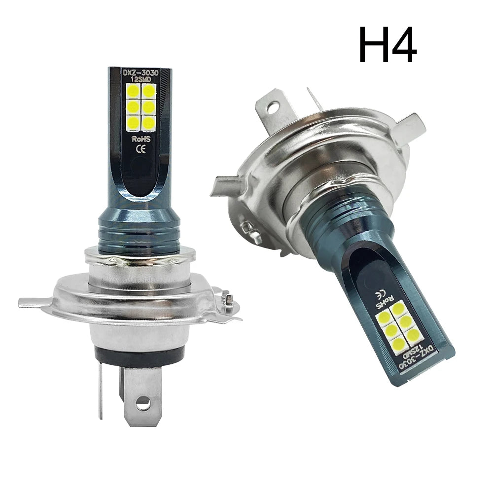 LED Headlight &amp; Fog Light Bulbs — H1 H3 H4 H7 H8 H9 H10 H11 9005 9006, 12000LM 80W 12V (Pair)