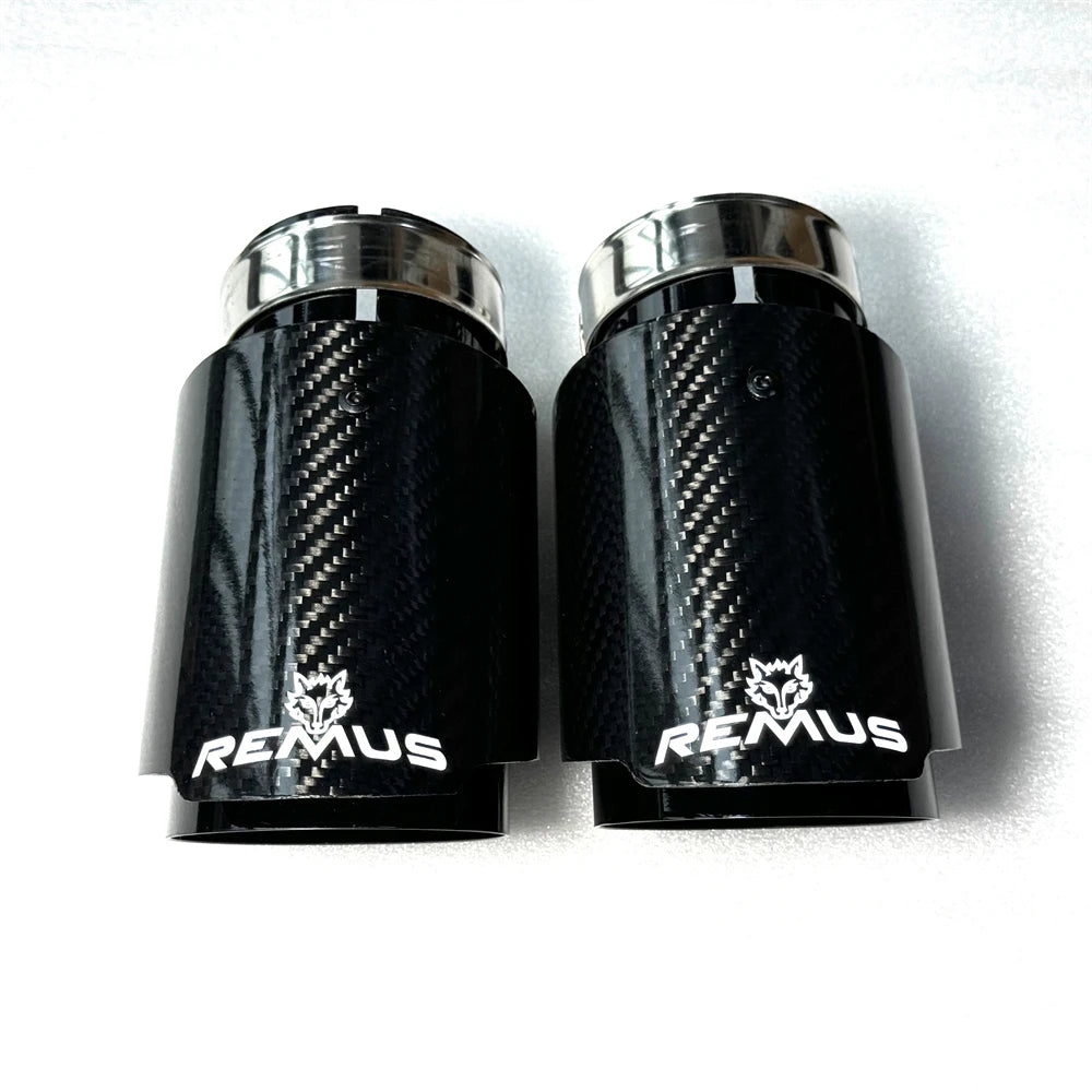 Black Carbon Fibre Exhaust Tip — VW Golf 7 / BMW E46 E90 E60