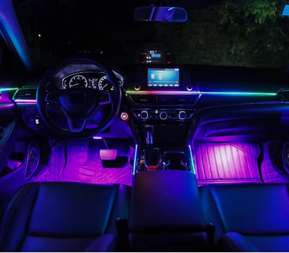 14 / 18-in-1 RGB Acrylic Car Ambient Light Kit — 64 / 213 Colour Symphony Streamer, App Control