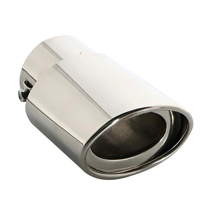Universal Silver Muffler Exhaust Tip — Suits All Cars