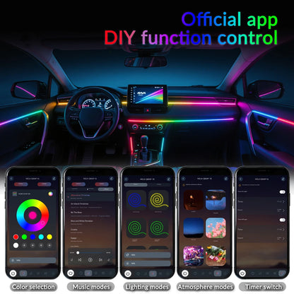 12V Car Starry Sky Ceiling Fibre Optic Light — App Bluetooth Control, Full Sky Panoramic