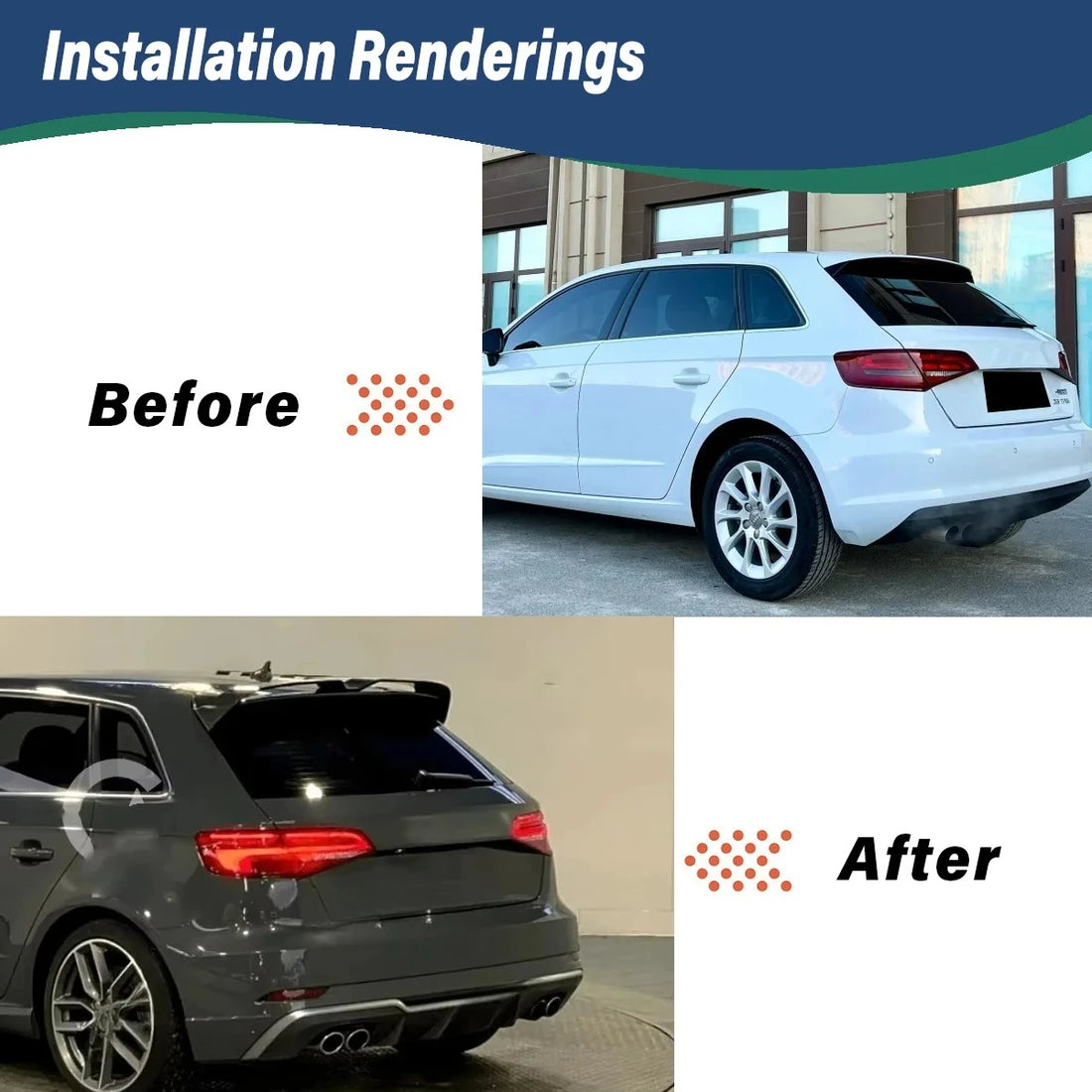 Audi A3 S3 S Line 8V 2013 - 2020 A Spoiler