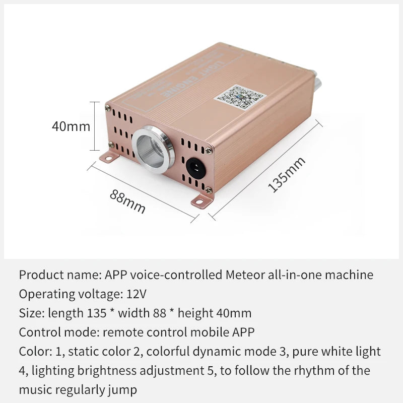 Car Starry Sky Ceiling Modified Flashing Starry Sky Double-Headed Voice-Controlled Rgbw Full-Color Breathing Ceiling Atmosphere Starry Sky Light with White Light