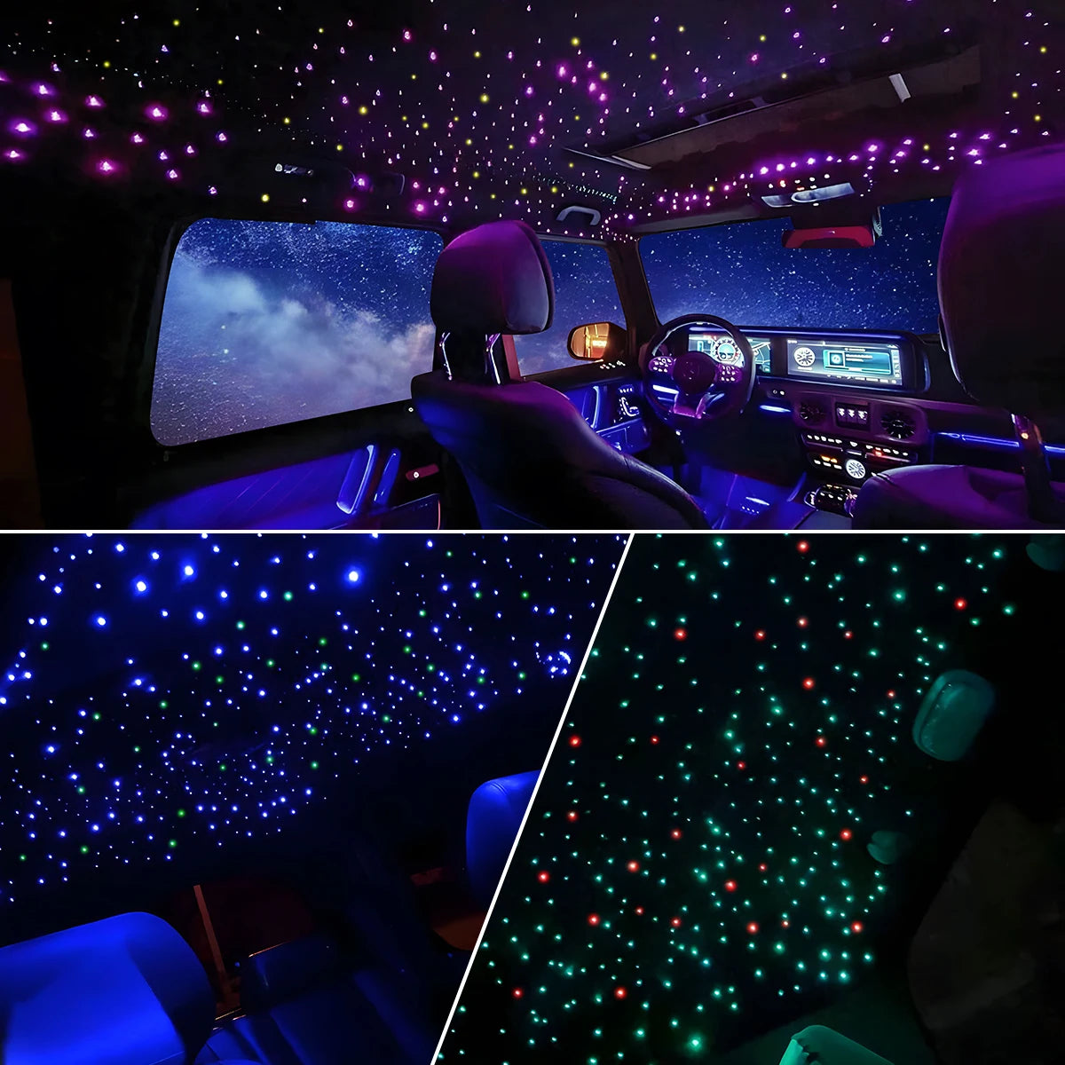 20W Twinkle  Car Roof Star Light with RGB Meteor Music APP Control Fiber Optic Star Ceiling Light Kit for Starry Sky ceiling