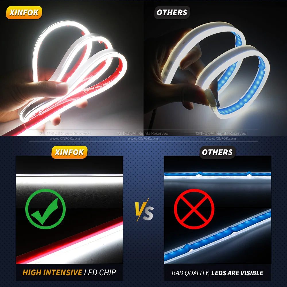 Universal LED Car Hood Ambient Light Strip — DRL Daytime Running Light 12V