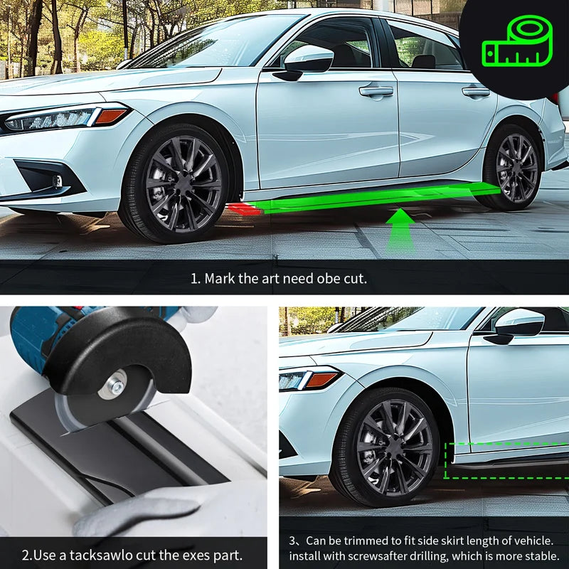 Mercedes Benz Accessories A-CLASS W177 A200 A250 A35 A45s AMG Car Side Skirts