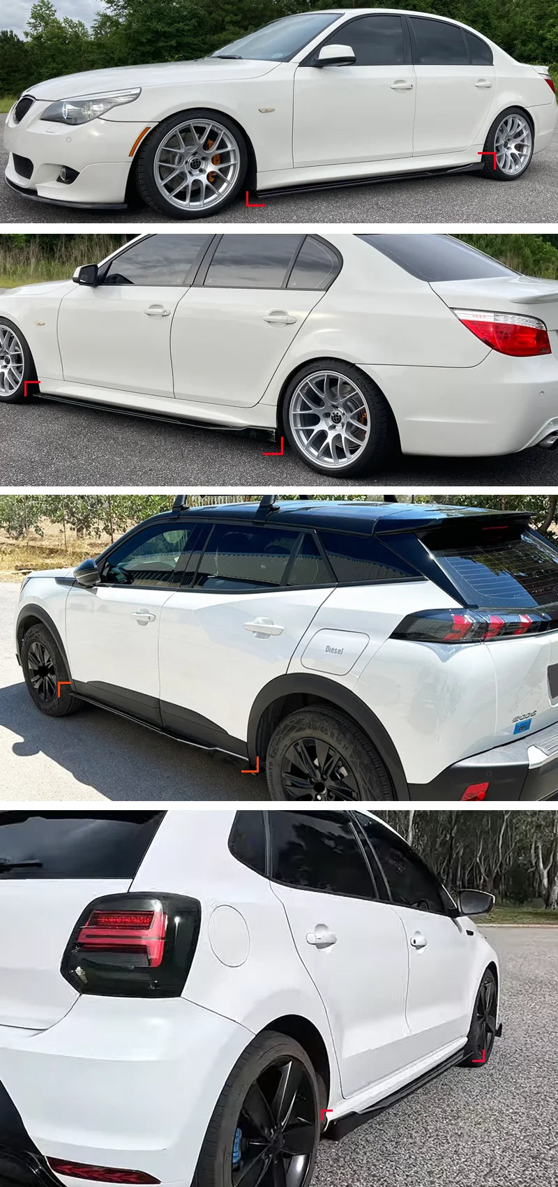 VW POLO 6R MK5 Mk7 Golf 4 5 6 7 8 Mk7 Side Skirt