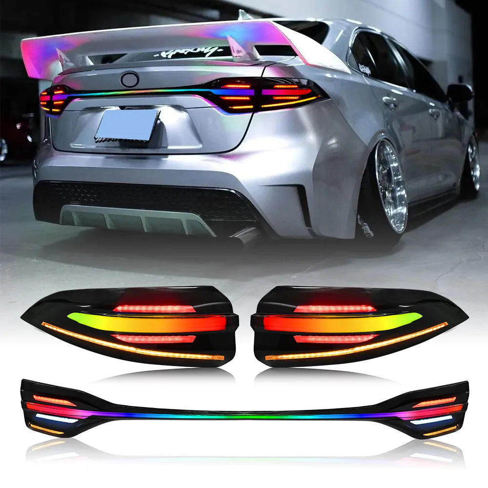 Toyota Corolla 2020–2024 RGB LED Tail Light Assembly — Sequential, Pair