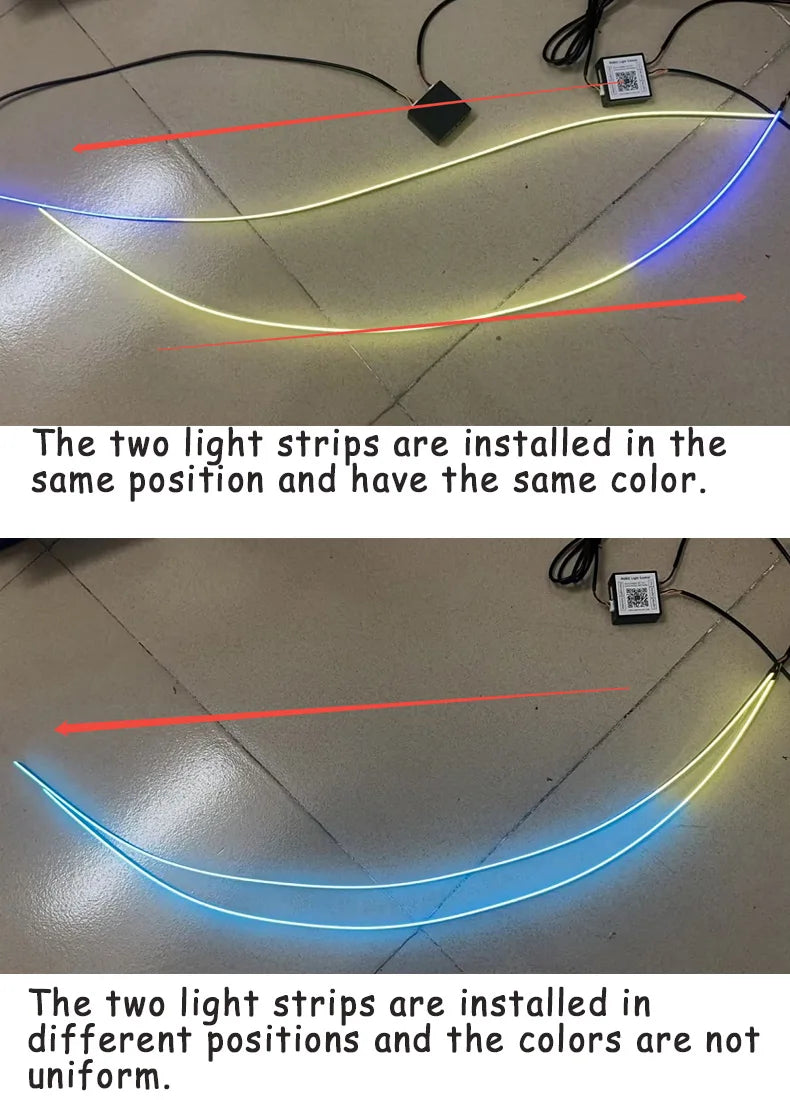 14 / 18-in-1 RGB Acrylic Car Ambient Light Kit — 64 / 213 Colour Symphony Streamer, App Control