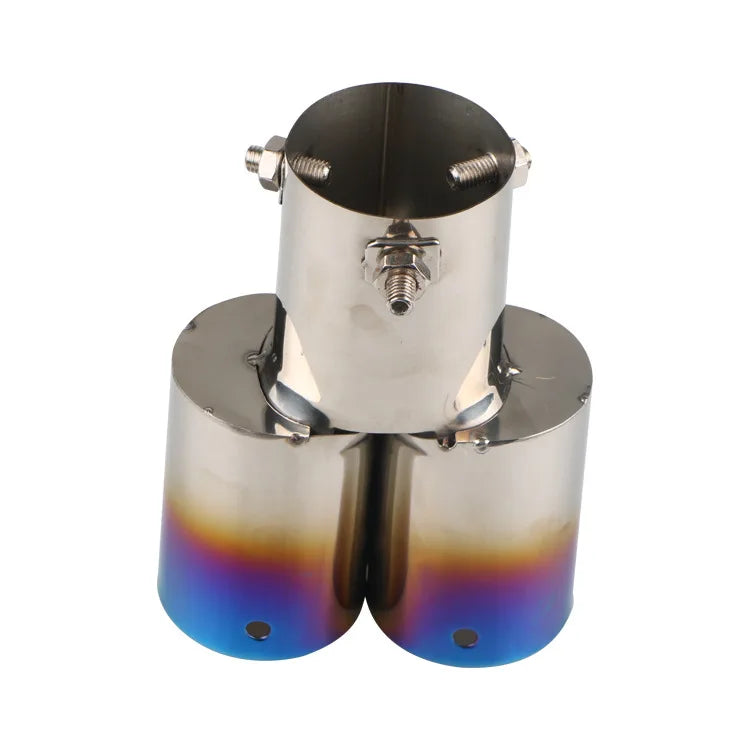 Universal One To Two Grilled Blue Tail Throat Double Pipe