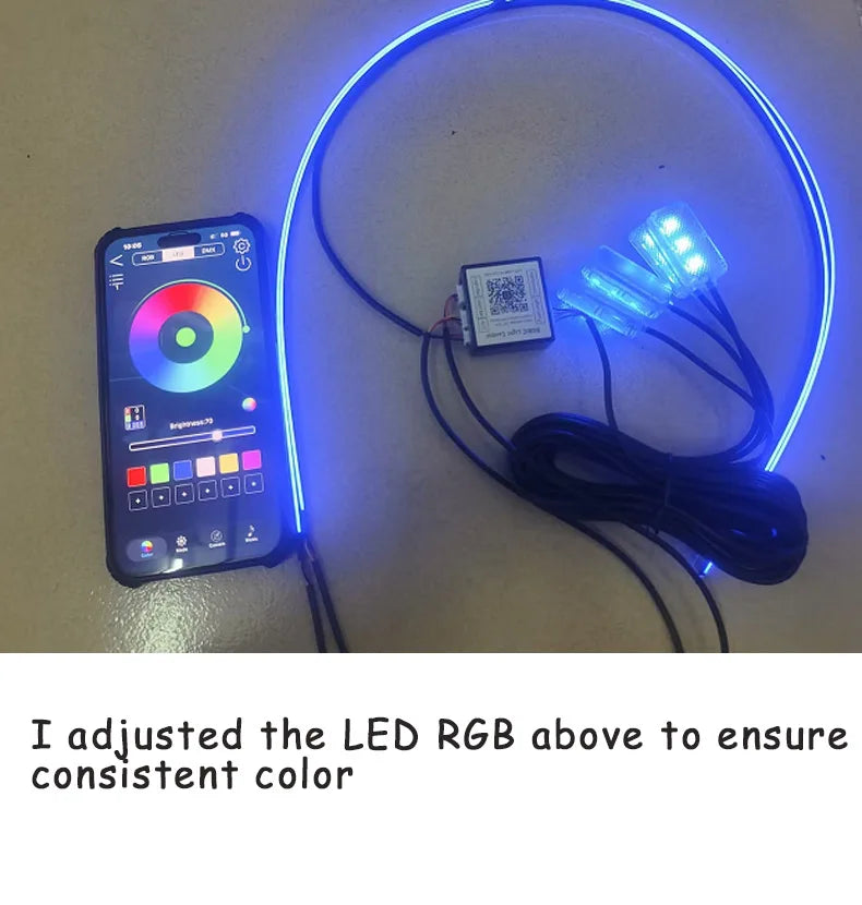 14 / 18-in-1 RGB Acrylic Car Ambient Light Kit — 64 / 213 Colour Symphony Streamer, App Control