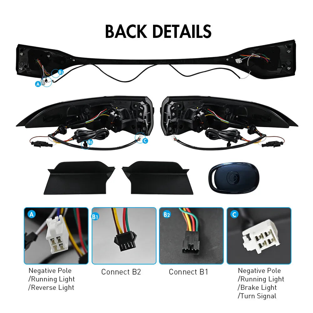 Toyota Corolla 2020–2024 RGB LED Tail Light Assembly — Sequential, Pair