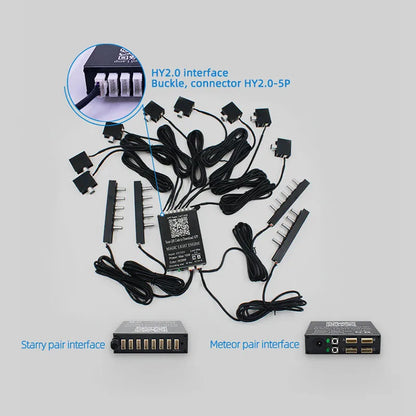 Starry sky roof for car, modified starry sky light with Bluetooth remote control, rgbw gypsophila, meteor kit, 12v