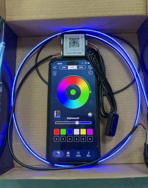 14 / 18-in-1 RGB Acrylic Car Ambient Light Kit — 64 / 213 Colour Symphony Streamer, App Control