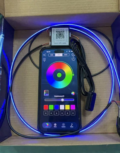 14 / 18-in-1 RGB Acrylic Car Ambient Light Kit — 64 / 213 Colour Symphony Streamer, App Control