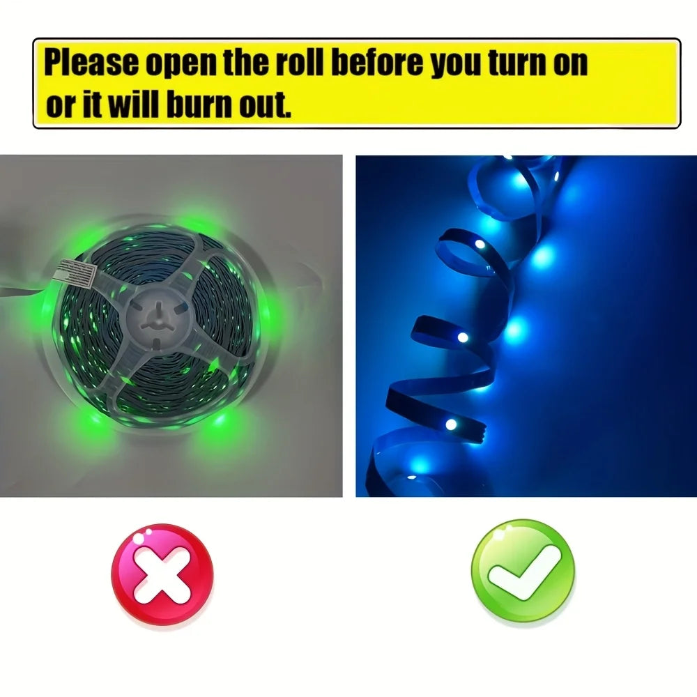 USB RGB LED Strip Light — App / IR / Bluetooth Control, TV Backlight &amp; Home Ambient
