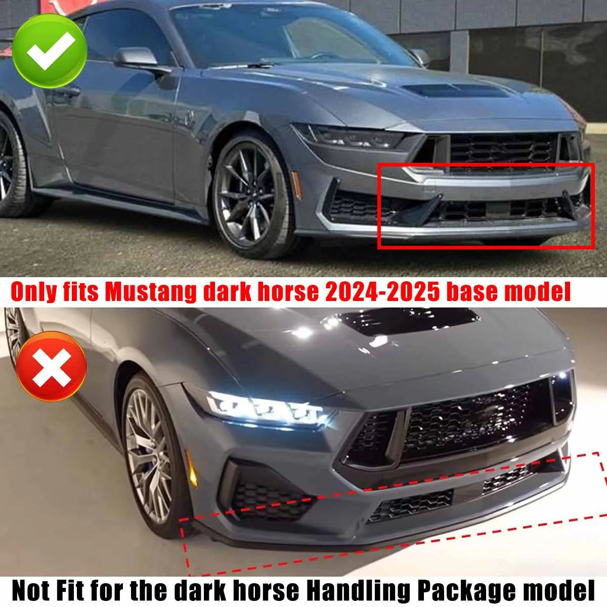 Front Bumper Lip For Ford Mustang 2024-2025