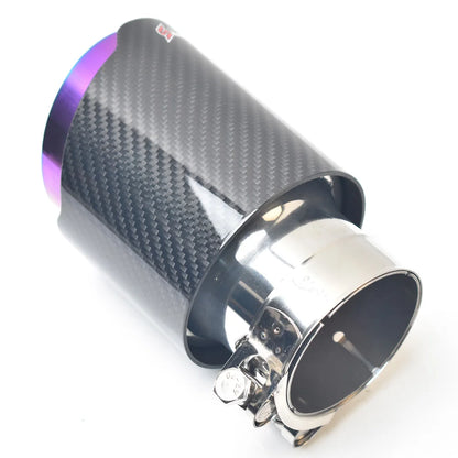 Universal Stainless Steel Muffler Tip Carbon Fiber