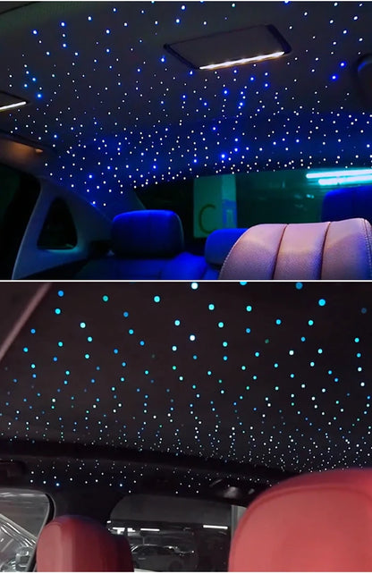 Starry sky roof for car, modified starry sky light with Bluetooth remote control, rgbw gypsophila, meteor kit, 12v
