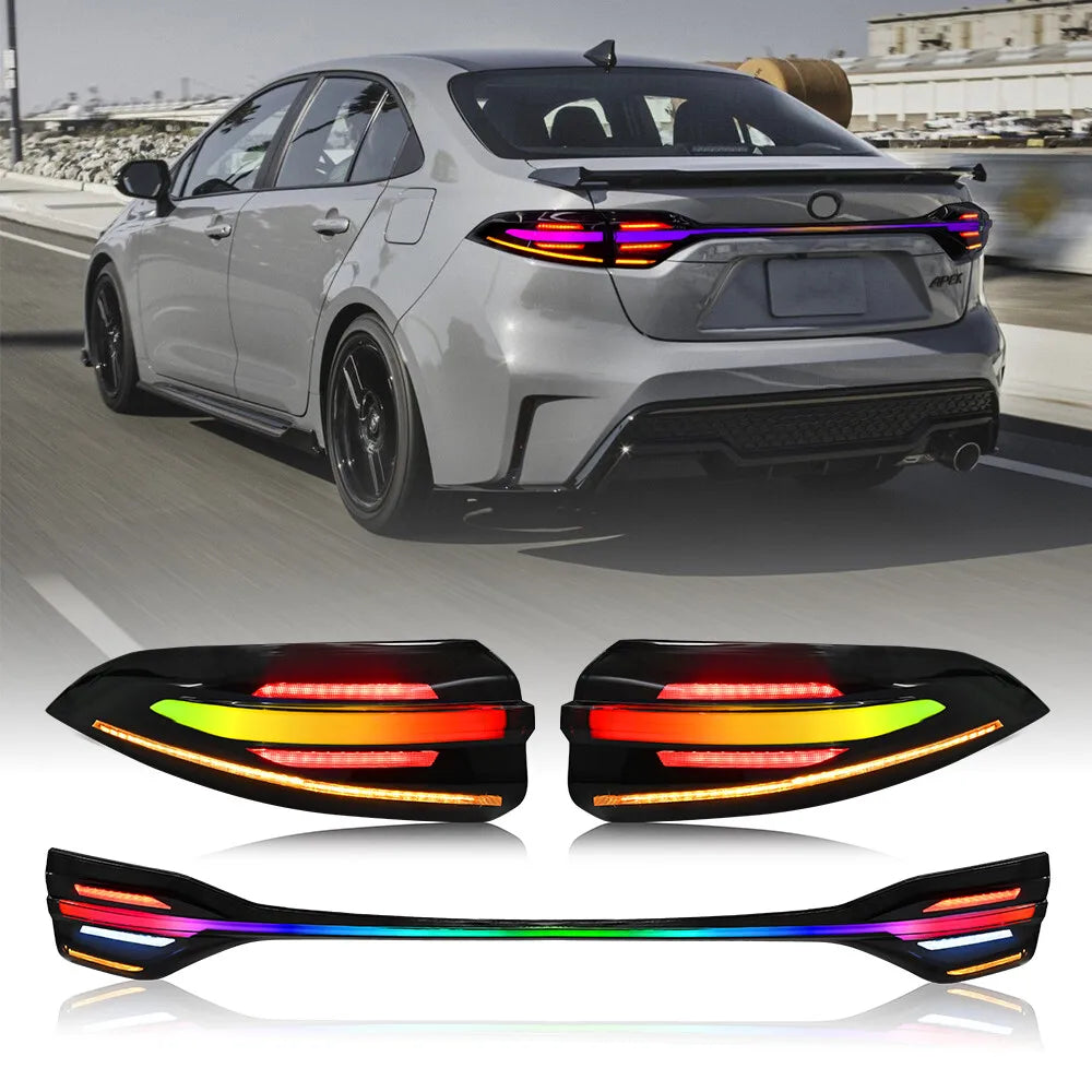 Toyota Corolla 2020–2024 RGB LED Tail Light Assembly — Sequential, Pair