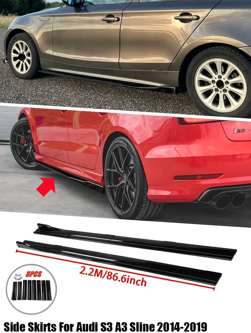 Side Skirt Audi Accessories S3 A3 Sline 2014-2019