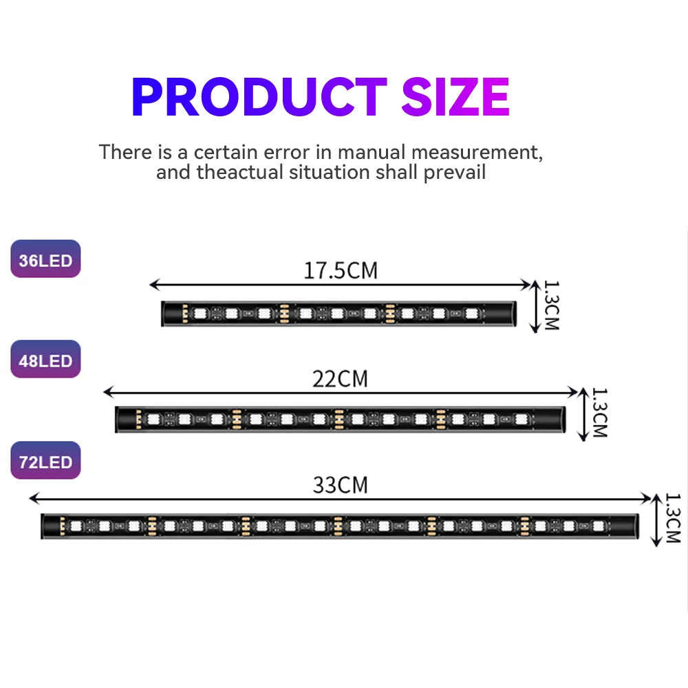 Car Foot Well LED Ambient Light Strip — USB / Cigarette Lighter, Music Sync Atmosphere Lamp